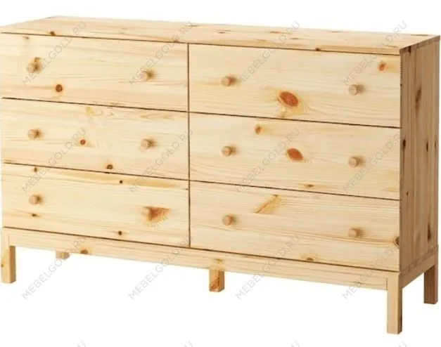 Комод Тарва Т-6 6 ящиков (натуральный)