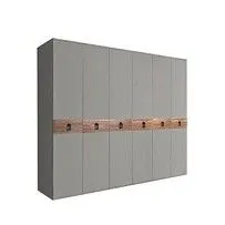 Шкаф 6-ти дв. Bogemia Wood Fa (Серый/Черный) БМШ2/6(Wo)