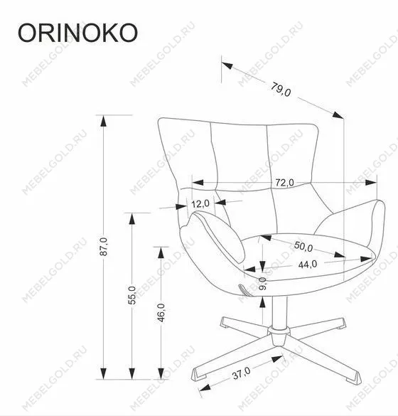 Кресло Halmar ORINOKO (бежевый) | изображение 10