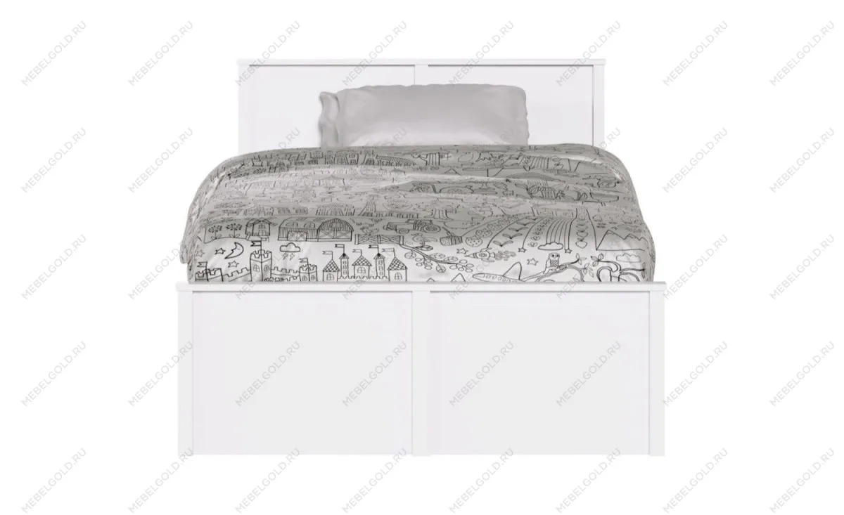 Кровать Ева (Хельга) LOZ120х200 без основания белый