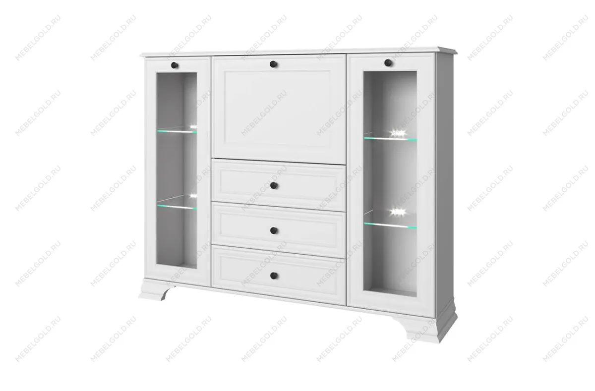 Тумба Тиффани 2V1D3S белый - Выставка Лобня