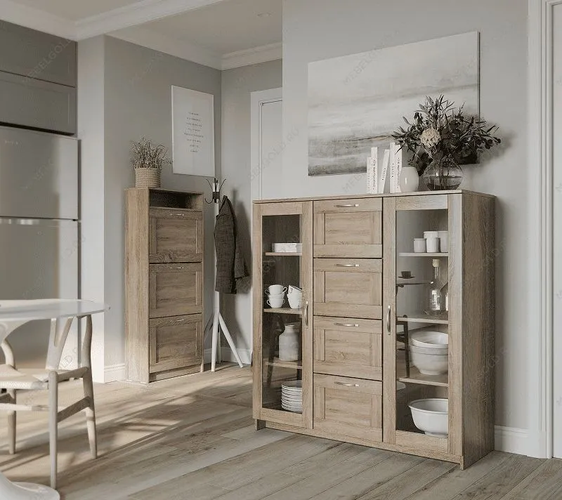 БРИМНЭС / СИРИУС тумба ИКЕА / IKEA для обуви 60х143 сонома | изображение 6