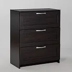 Комод Сириус, 3 ящика, 78х41х94 см, дуб венге, черно-коричневый | изображение 8