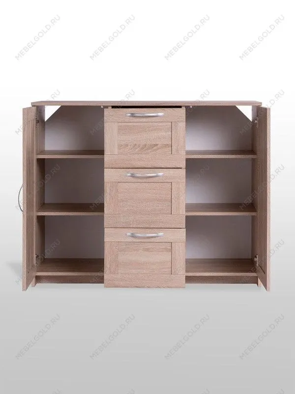 Тумба Сириус, 2 двери и 3 ящика, 117х41х95 см, дуб сонома | изображение 7