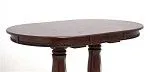 Стол Овал Милорд (80х120х160) Темный орех + патина черная. | изображение 1