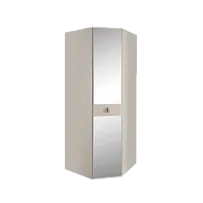 Шкаф угловой с зеркалом Римини СОЛО (Бежевый/Серебро) РМШУ1/1(s)