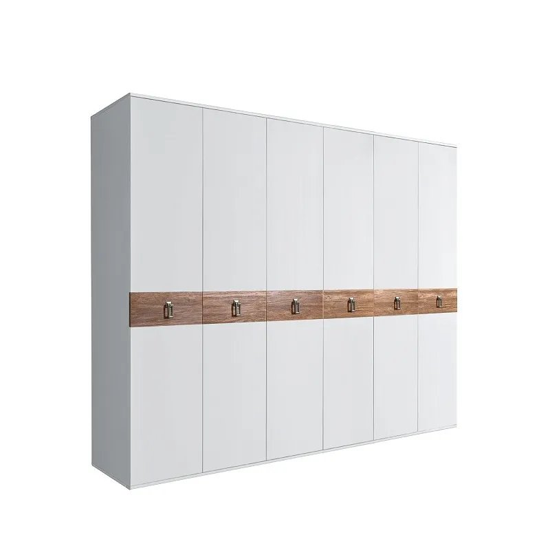 Шкаф 6-ти дв. Bogemia Wood Fa (Белый/Хром) БМШ2/6(Wo)