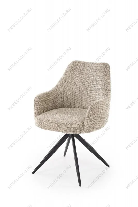 Стул кухонный Halmar K564 поворотный (бежевый/черный) | изображение 2