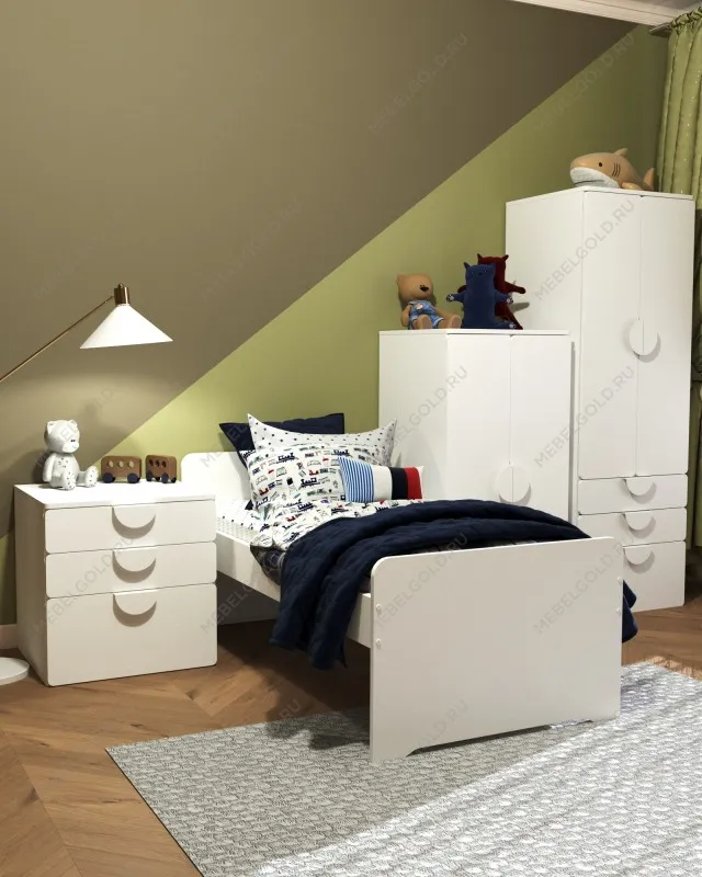 ПИКСИ комод 3 ящика 60x57x63, робкий подснежник | изображение 6