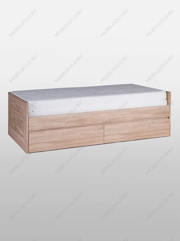 Кровать раздвижная Сириус, с ящиками, 80х200/160х200 см, бежевая, дуб сонома | изображение 6