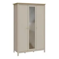 САГА шкаф 3 двери с зеркалом кашемир/ясень