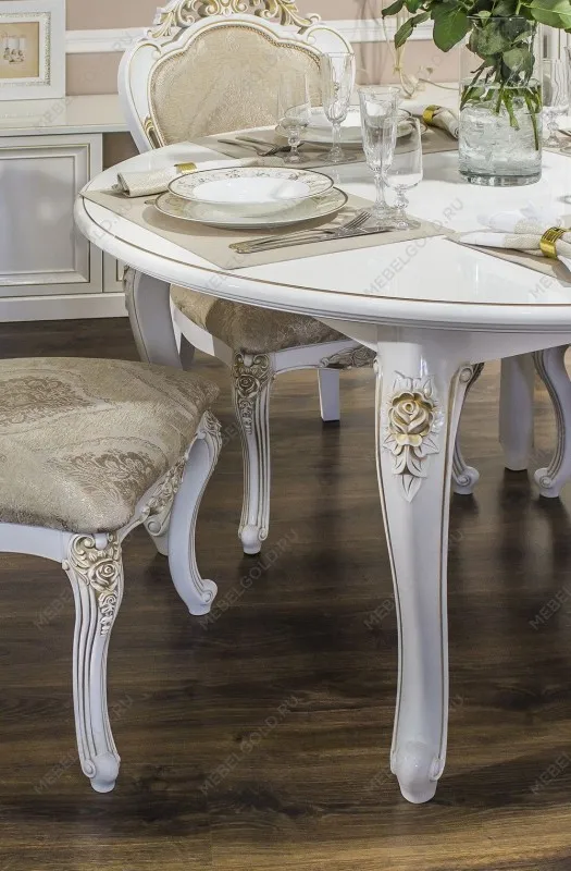 Столовая Натали белый глянец с круглым столом | изображение 5