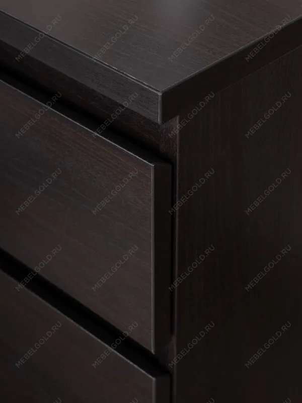 Тумба прикроватная Кастор, 2 ящика, 40х37х49 см, черно-коричневая, дуб венге | изображение 11