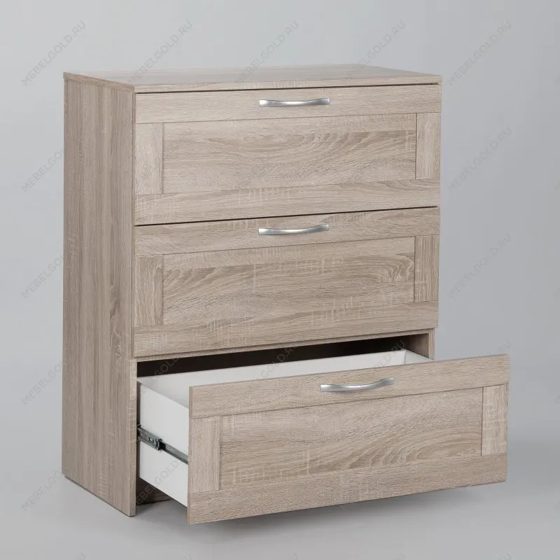 Комод Сириус, 3 ящика, 78х41х94 см, дуб сонома | изображение 8