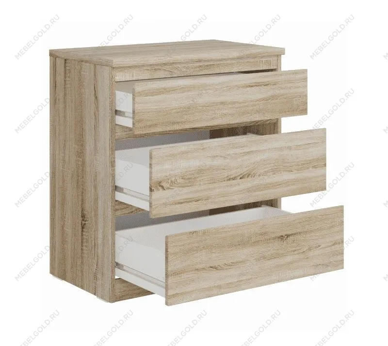 КАСТОР (KULLEN) комод ИКЕА / IKEA 3 ящика сонома | изображение 2