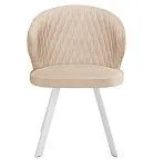 Стул DikLine 249 поворотный, B03 BEIGE, ножки белые | изображение 1