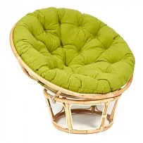 Кресло Papasan c подушкой, ремешками, Натуральный, флок