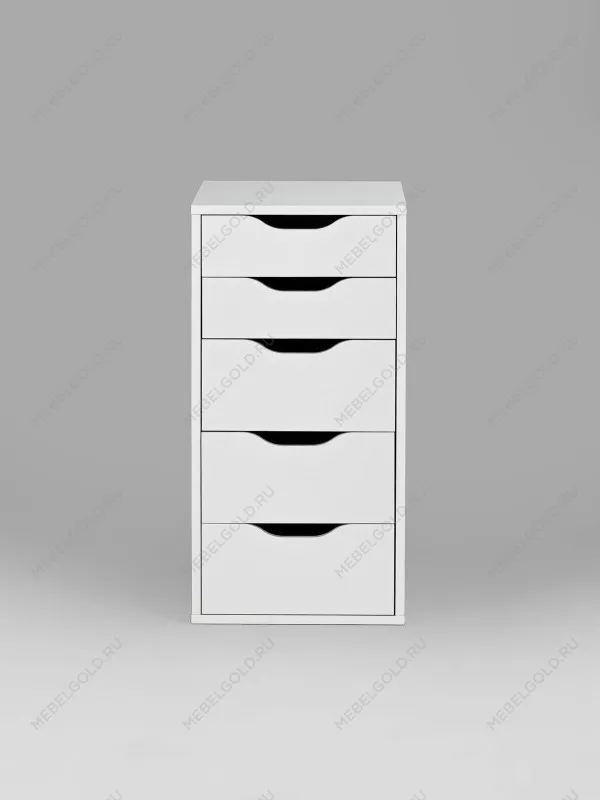 Комод Ингар, 5 ящиков, 36x71x53 см, белый | изображение 5