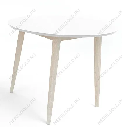 Стол обеденный Signal LARSON 90 (белый/дуб беленый) | изображение 1