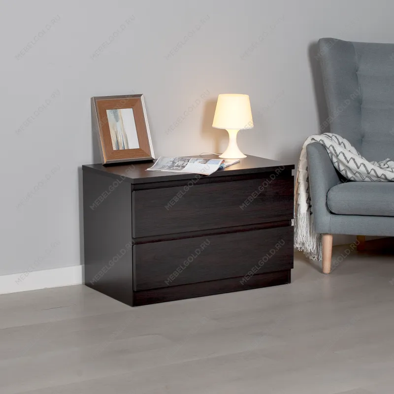 МАЛЬТА комод ИКЕА / IKEA 2 ящика 80х54 Дуб Венге | изображение 5