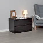 МАЛЬТА комод ИКЕА / IKEA 2 ящика 80х54 Дуб Венге | изображение 5