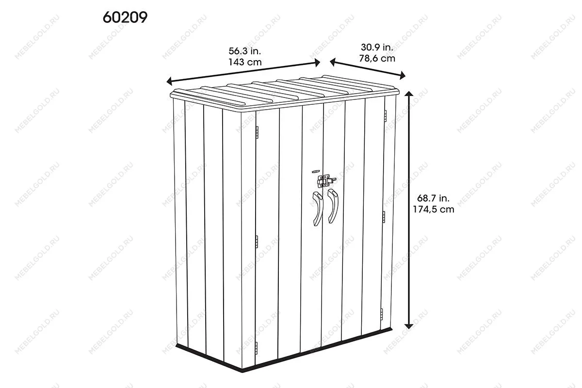 Ящик-шкаф WoodLook, 1500 л, коричневый | изображение 11