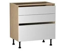 Стол с ящиками СЯ-80, Женева (800*520*870) Дуб Палермо/Белый матовый, 22420