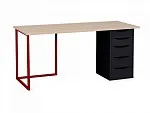 Стол Board 1800x700 Каркас - Красный, Столешница - Ясень коимбра, 331709 | изображение 5
