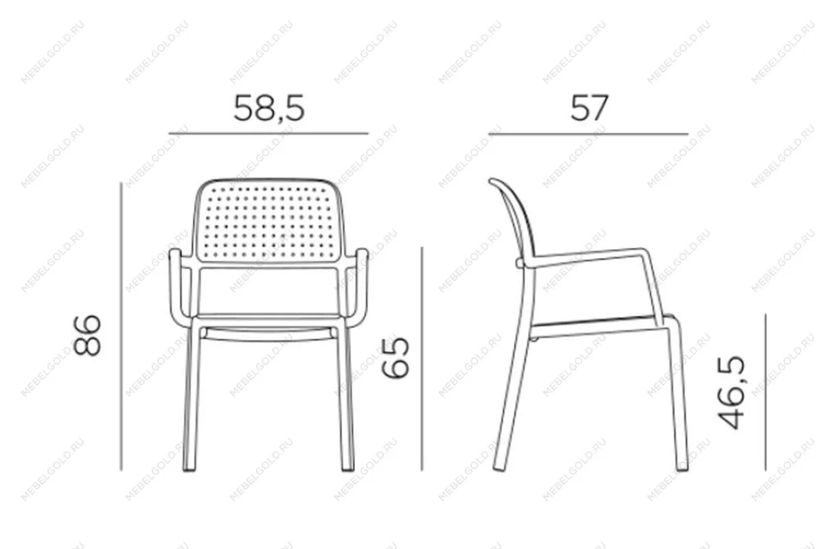 Стул Bora, белый | изображение 4