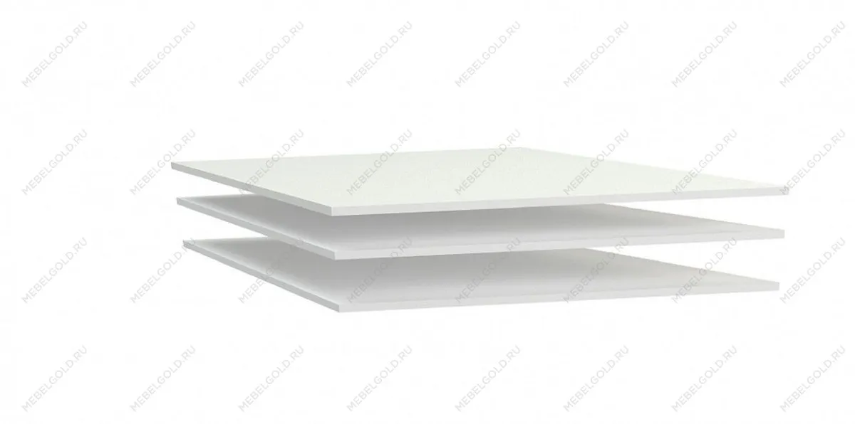 Дополнительные полки Д-1(доп) в шкаф для одежды глубокий, Денвер (868*495*16) Белый, 31302