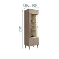 Витрина 1-ств. Римини СОЛО (Мокка/Серебро) (Правая) РМВ1-1С(s)