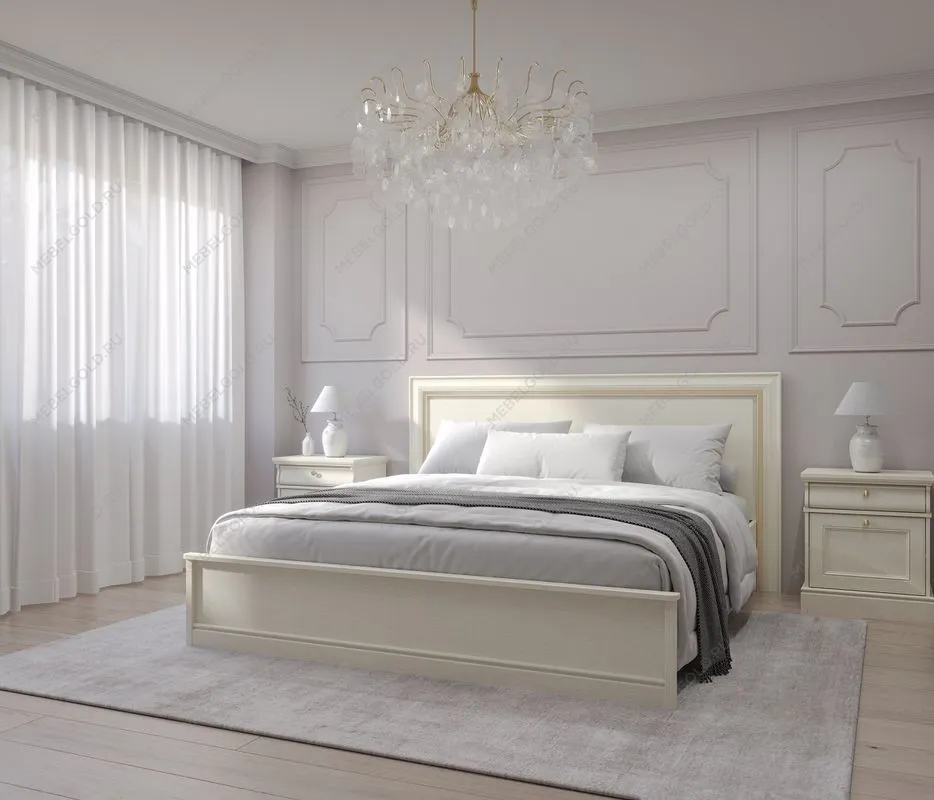 Кровать (каркас) 1600, Сиена (1890*2110*1100) Береза бежевая, 12306 | изображение 1