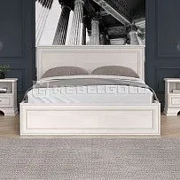 Кровать Тиффани 140 с подъемным механизмом вудлайн кремовый