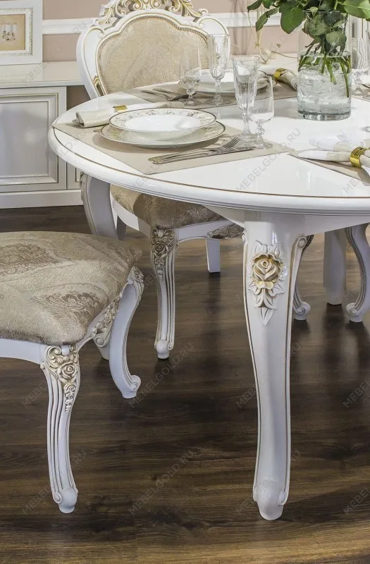 Стол Натали круглый белый глянец - Выставка Балашиха | изображение 5