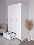 Шкаф Сириус, 3 двери и 1 ящик, 117х59х220 см, белый | изображение 6