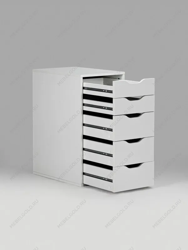 Комод Ингар, 5 ящиков, 36x71x53 см, белый | изображение 9