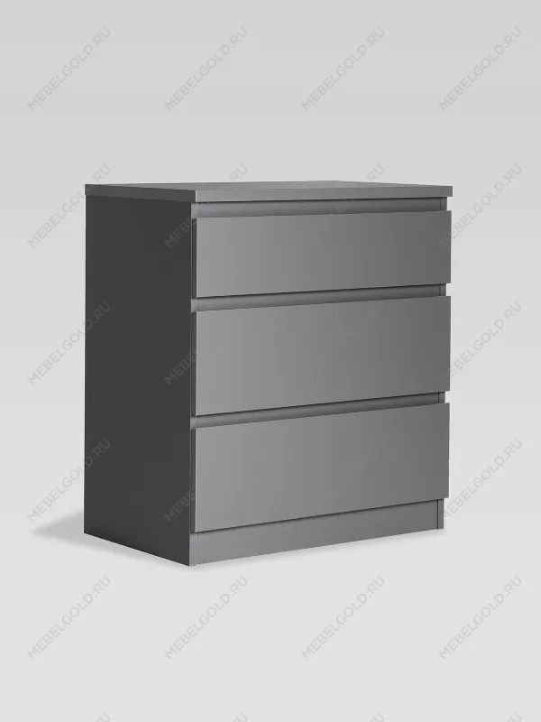 Комод Кастор, 3 ящика, 65х40х71 см, серый | изображение 12