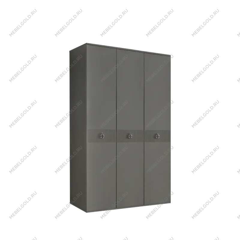 Шкаф 3-х дверный Римини СОЛО (Серый/Серебро) РМШ2/3(s)