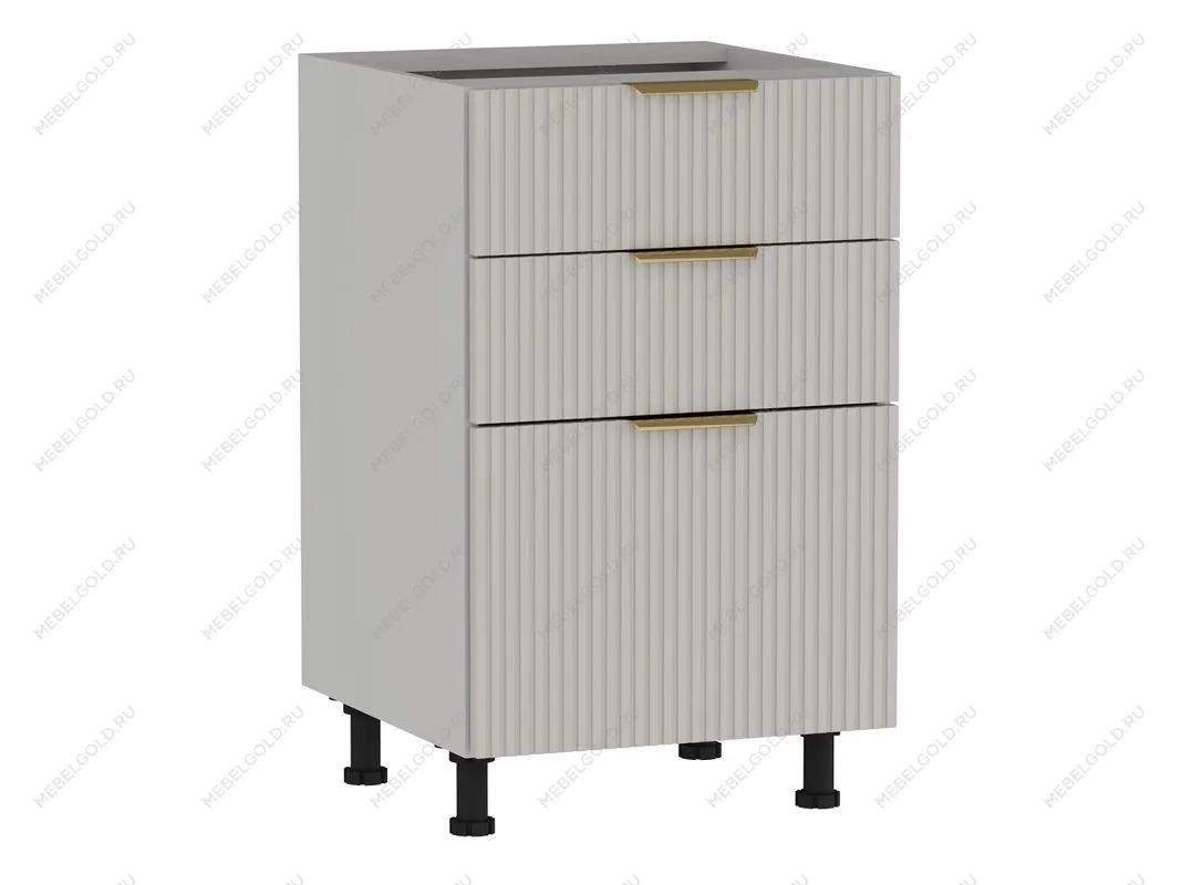 Стол с ящиками СЯ-50 (176/356), Монза (500*523*820) Экокожа Бежевый, 23118