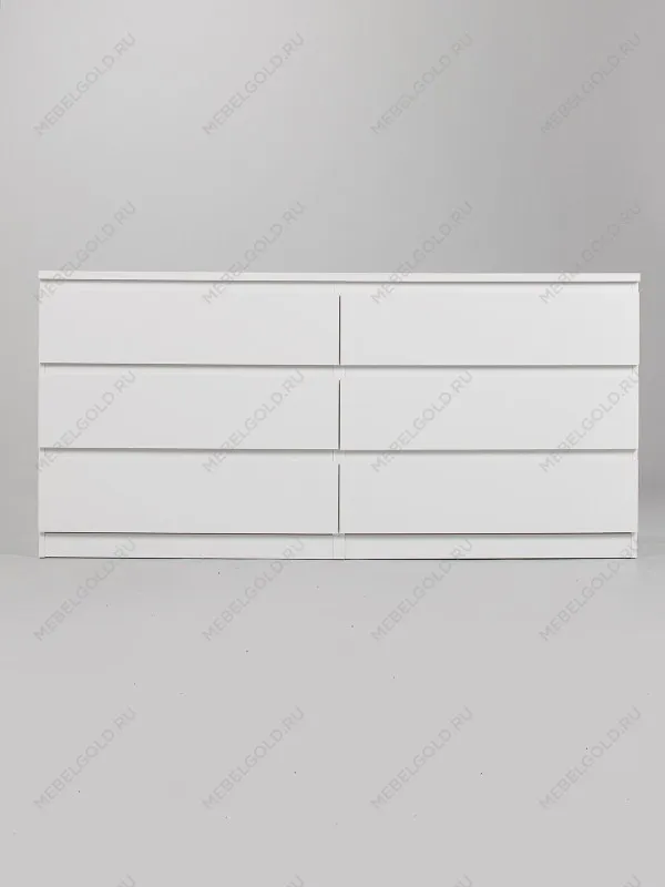 Комод Мальта, 6 ящиков, горизонтальный, с доводчиками, 160х48х76 см, белый | изображение 11