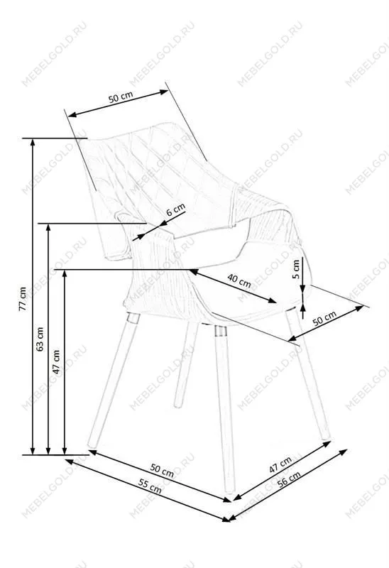 Стул кухонный Halmar K396 дуб (серый/дуб светлый) | изображение 5