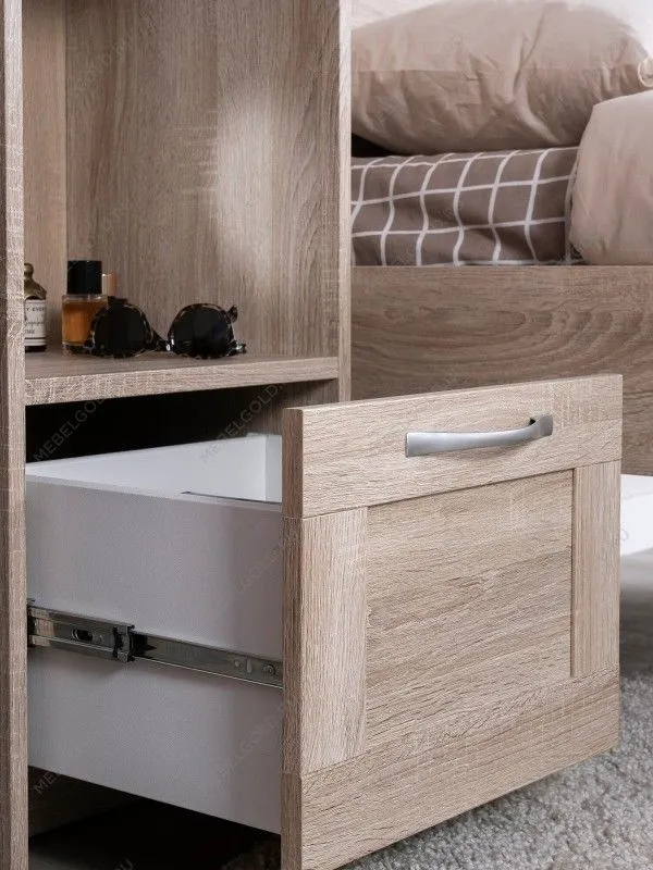 Стеллаж Сириус, 1 ящик, 39х35х190 см, дуб сонома | изображение 1