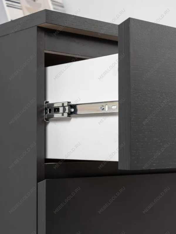 Комод Варма, 3 ящика, 80х78х40 см, шпон натурального дерева, ясень черный | изображение 9