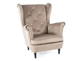 Кресло Signal LADY VELVET (темно-бежевый/венге)