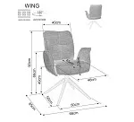 Стул кухонный Signal WING Brego 02 поворотный (светло-серый/черный) | изображение 5