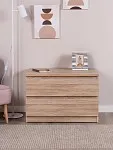 Комод Мальта, 2 ящика, с доводчиками, 80х48х54 см, дуб сонома | изображение 1