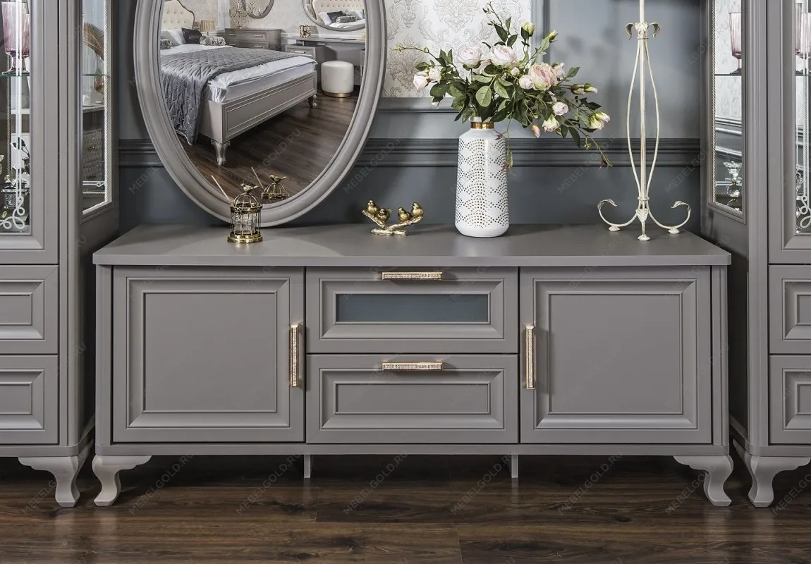 Тумба под телевизор Мокко серый камень | изображение 3