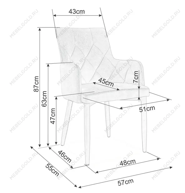 Стул кухонный Signal RICARDO (серый) | изображение 4