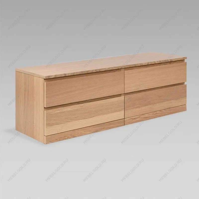 Варма Прайм 4Д комод 160x55x48 шпон дуб беленый