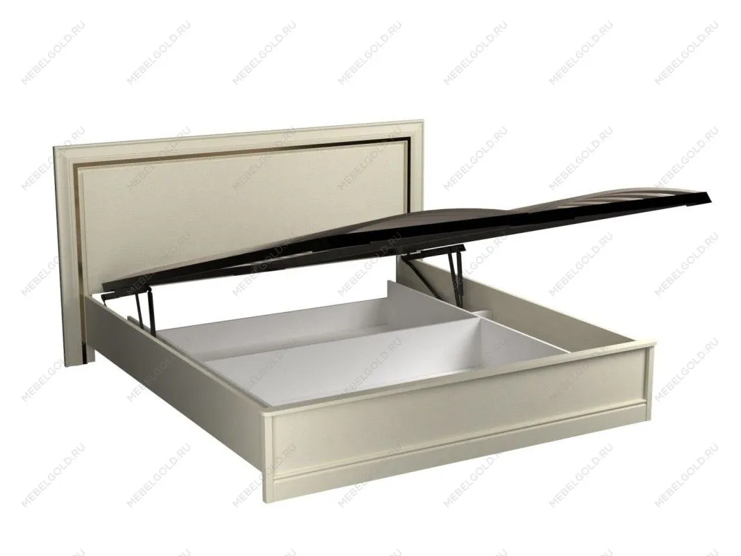 Кровать 1800 с подъемным механизмом, Сиена (2090*2110*1100) Береза бежевая